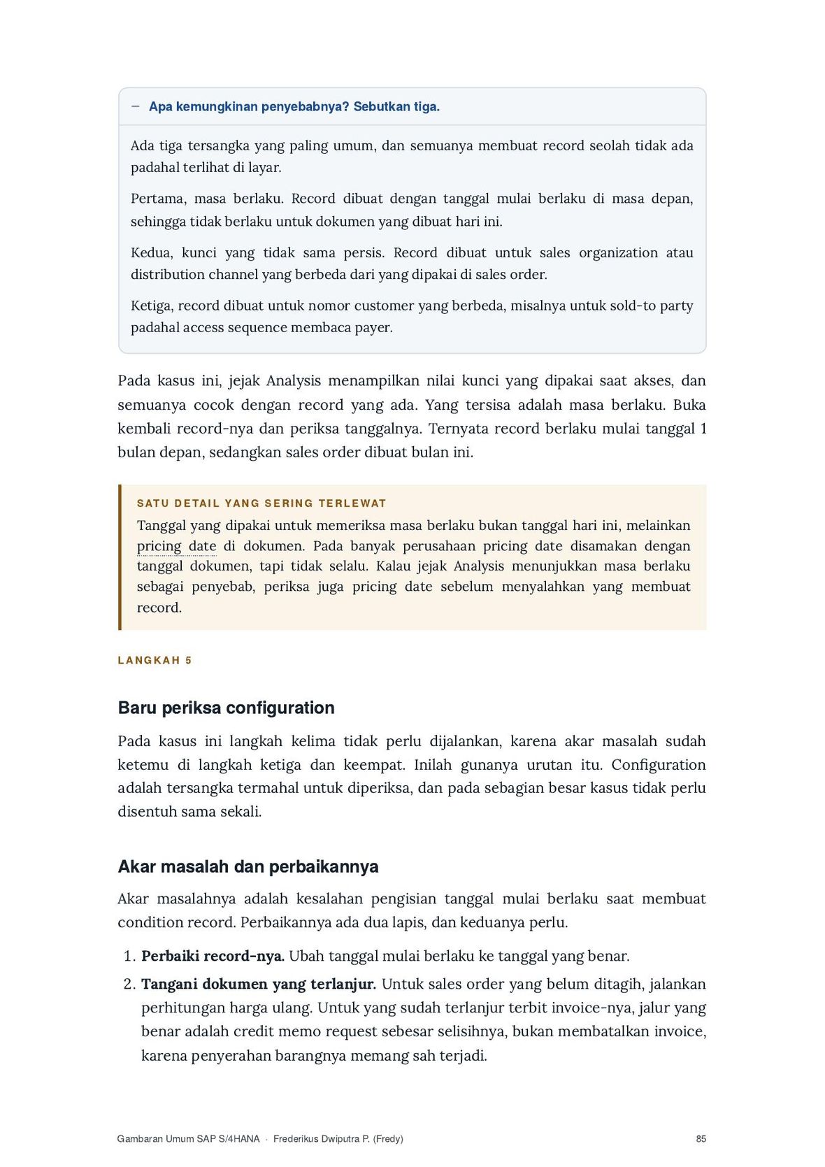Membaca hasil analisis pricing